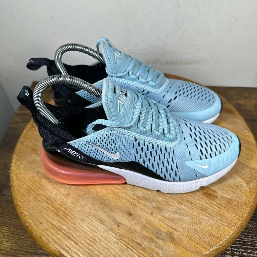 Nike Air Max 270 Ocean Bliss Blue Black AH6789-400 Womens Running Shoes 7